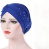Women Beads Elastic Turban Hat Cancer Chemo  Head Wrap EMA