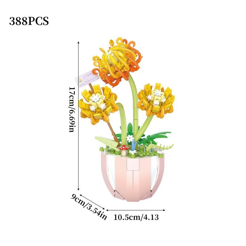 Rose Sonnenblume Ewige Blume Schreibtischdekoration Lehrertagsstrauß Pädagogisches Zusammenbauen Baustein Spielzeug