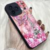 M378 Pink Butterfly Eiffel Tower Art Angel Eyes Soft Phone Case for iPhone Samsung Galaxy Xiaomi Rdemi Huawei Honor Infinix Realme OPPO Vivo All Model