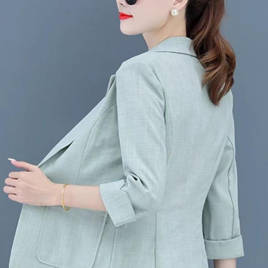 Casual Blazer Lightweight Sun Protection Jacket Women Breathable Thin Short Spring  Suit Petite