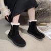 Fashion Womens Boots Elegant Warm Plush Snow Boots Thick Bottom Platform Cotton Shoes for Ladies Casual Suede Ankle Boot Plus Size 42