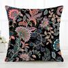 Dark Green Floral Pillow Case Fashion Square Pillowcase Bedroom Sofa Room Ins Decoration Leisure