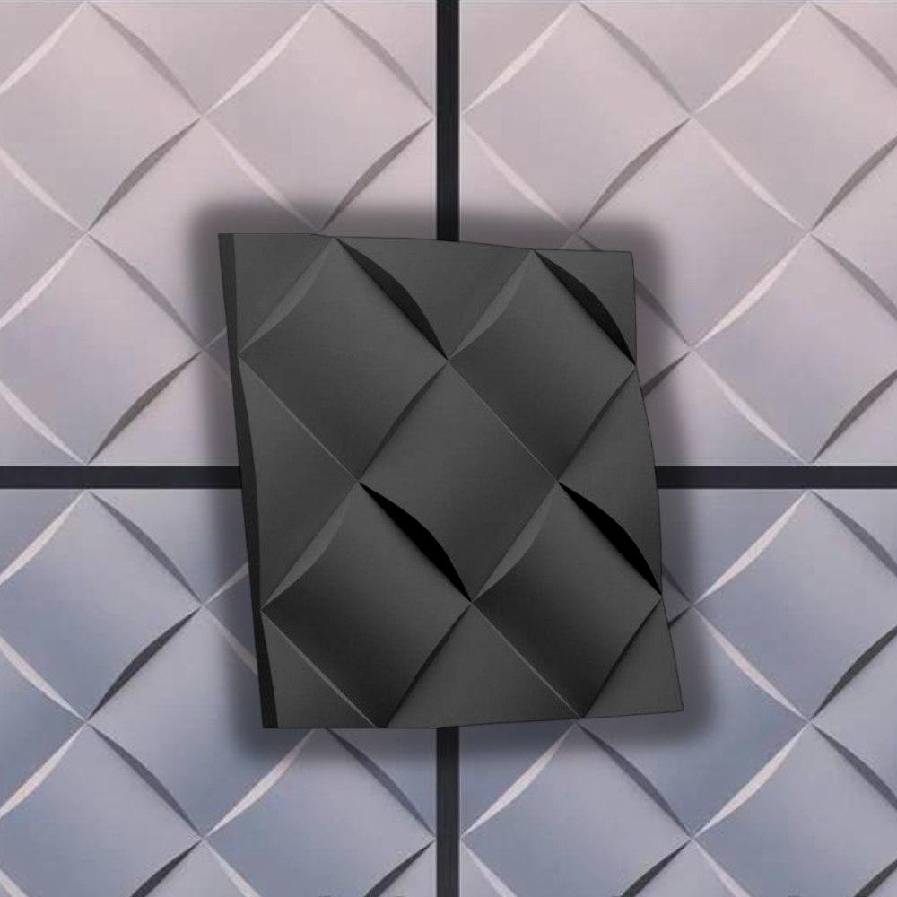 Plastic mold for the manufacture of 3d panel "Marshmalloy"(3D mold for decorative wall panels for gypsum and concrete) Wall decor.