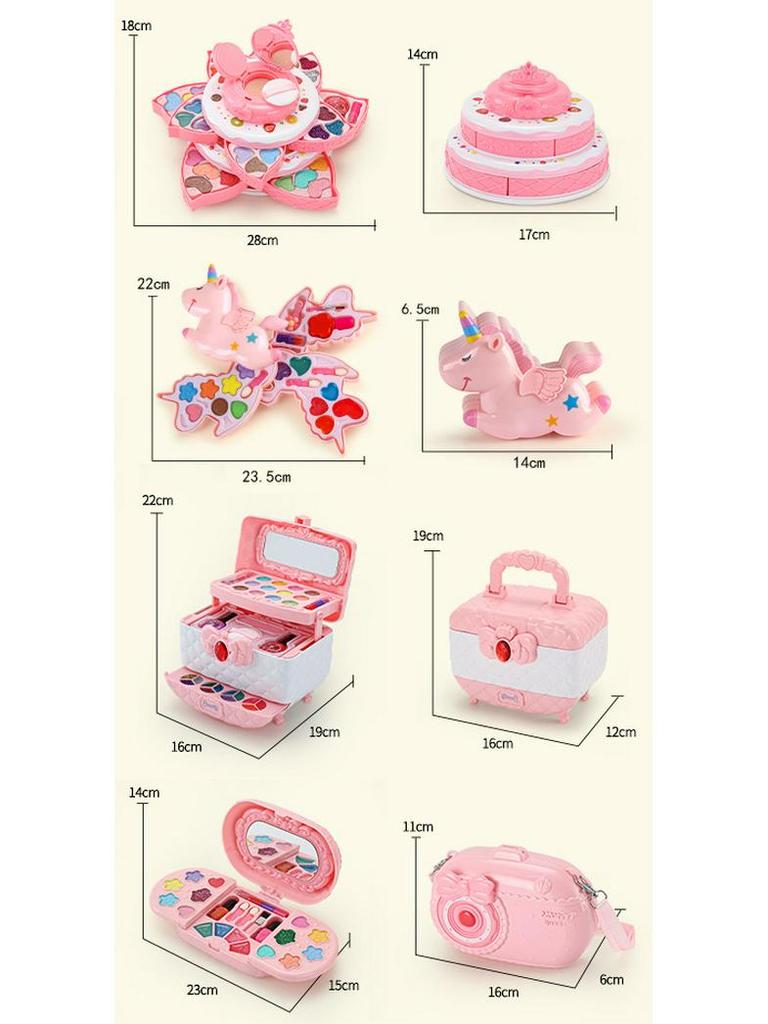 "Princess Makeup Box: Children's Pretend Play Cosmetic Set for Girls – Perfect Gift for Dress-Up"