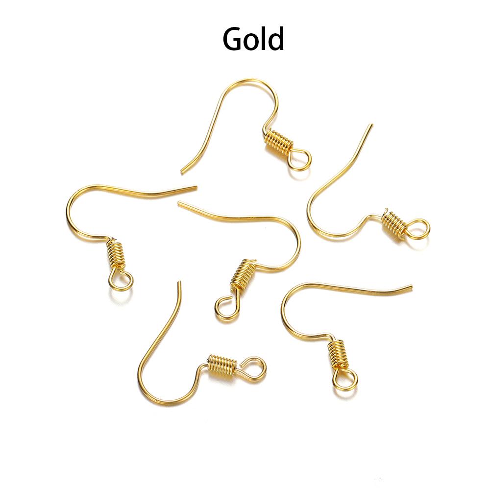 100Pcs Multicolor Metal Simple Earing Hook Earing Clasp Connector For DIY Earwire Pendant Jewelry Making Accessories Findings