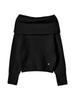 THE GREEN LAB Off-Shoulder Boucle Knit [Black]