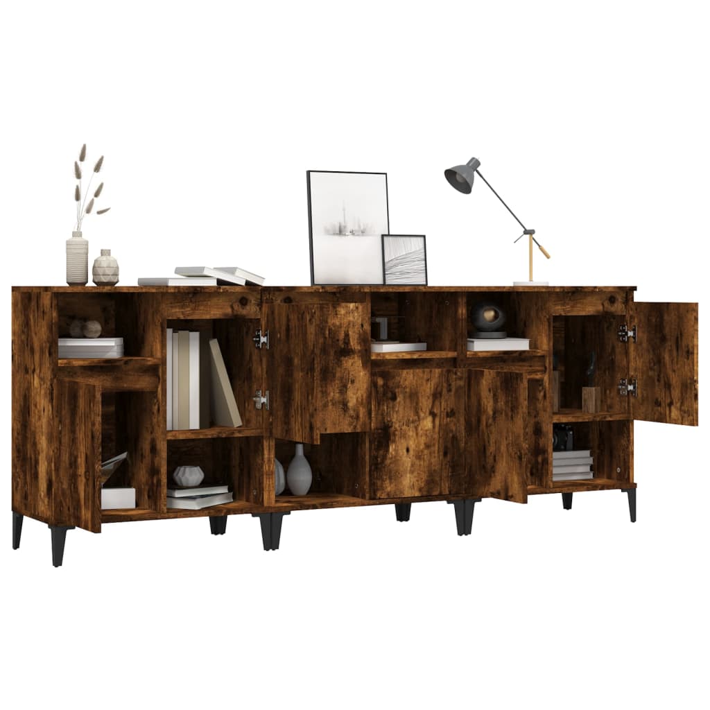 Sideboards 3 pcs Smoked Oak 60 x 35 x 70 cm Particleboard