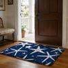 Blue Starfish Floor Mat Soft Flannel Absorbent Mat Non-Slip Rug Home Bedroom Bathroom