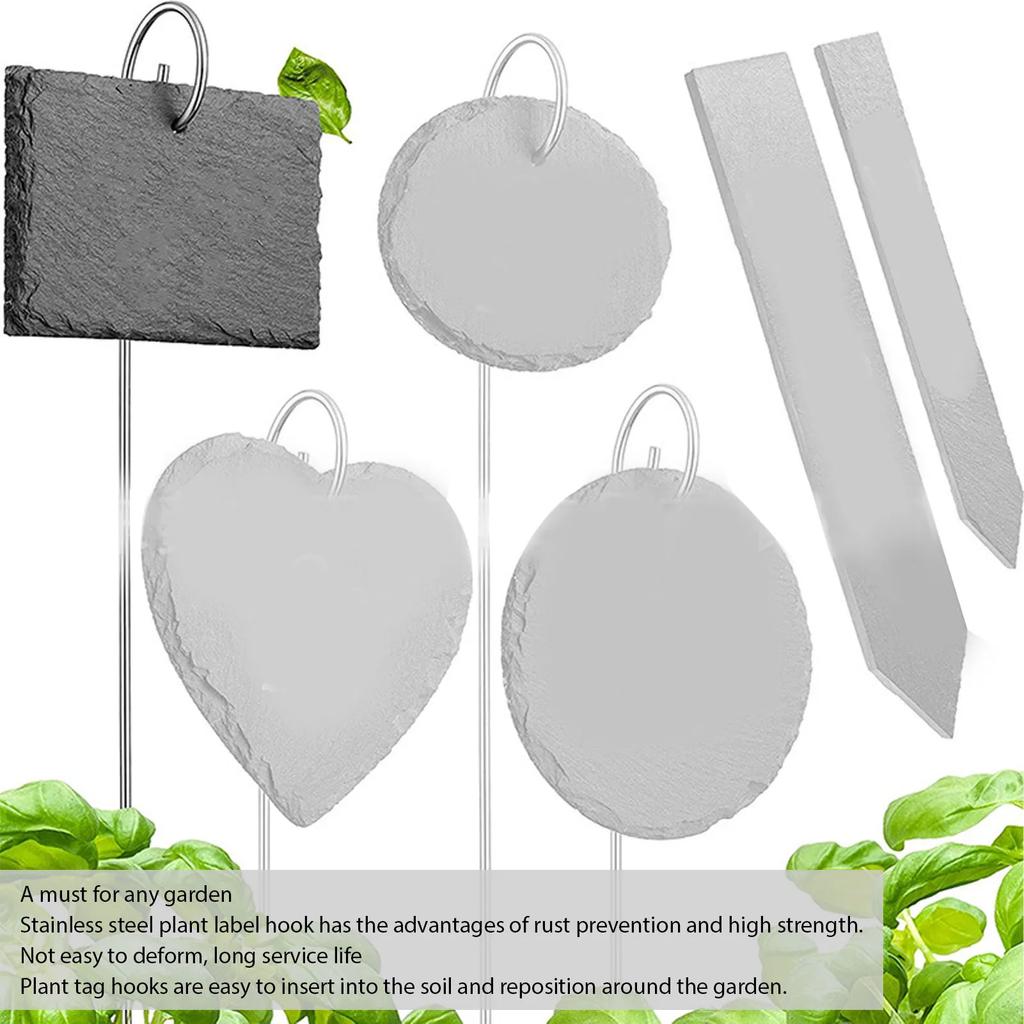 30Pcs Plant Label Hooks Holder Stainless Steel Garden Markers Stake Plant Sign For Flower Pot Bonsai 200mm