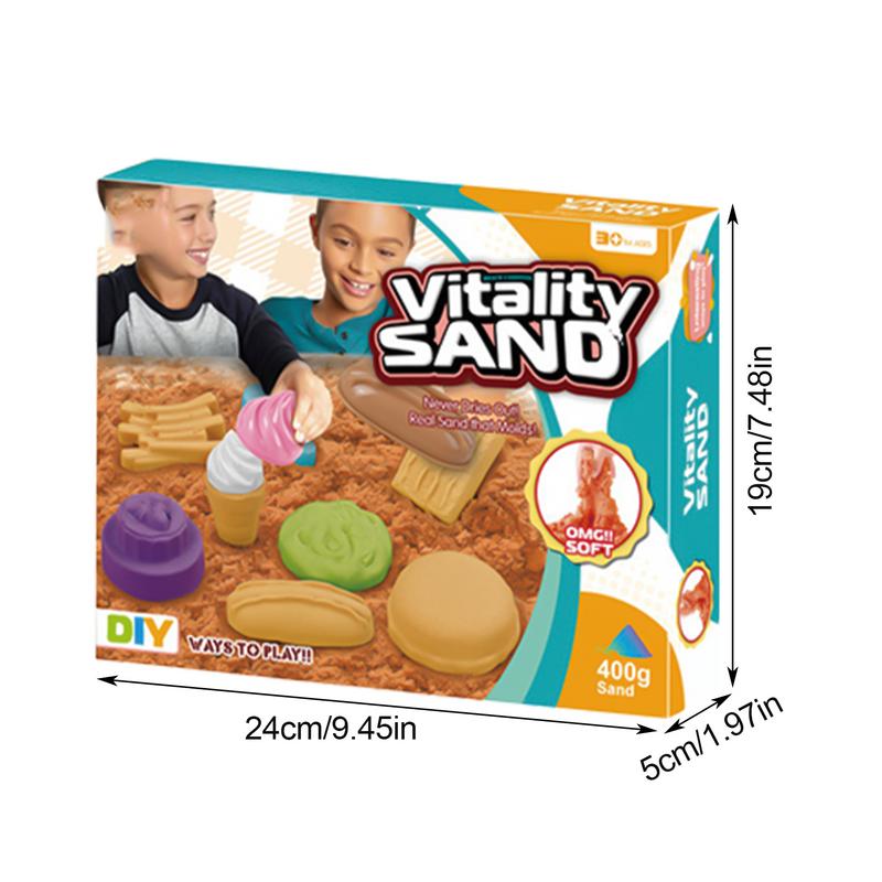 Forme cu nisip pentru distracție pe plajă Forme pentru plajă pentru copii Nisip inclus Set complet de jucării cu nisip pentru copii Cutie cu nisip și jucării spațiale cu nisip distracție pentru copii