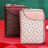 Portefeuille Bloquant RFID pour Cartes de Crédit pour Femmes, Porte-Monnaie à Fermeture Éclair, Étui à Cartes Compact Style Accordéon, Mini Portefeuille en Cuir PU avec Fenêtre pour Carte d'Identité et Emplacements pour Cartes