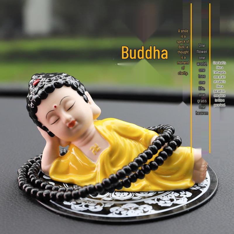 Maitreya Buddha Car Ornament: Creative Center Console Decoration for Safety and Style.