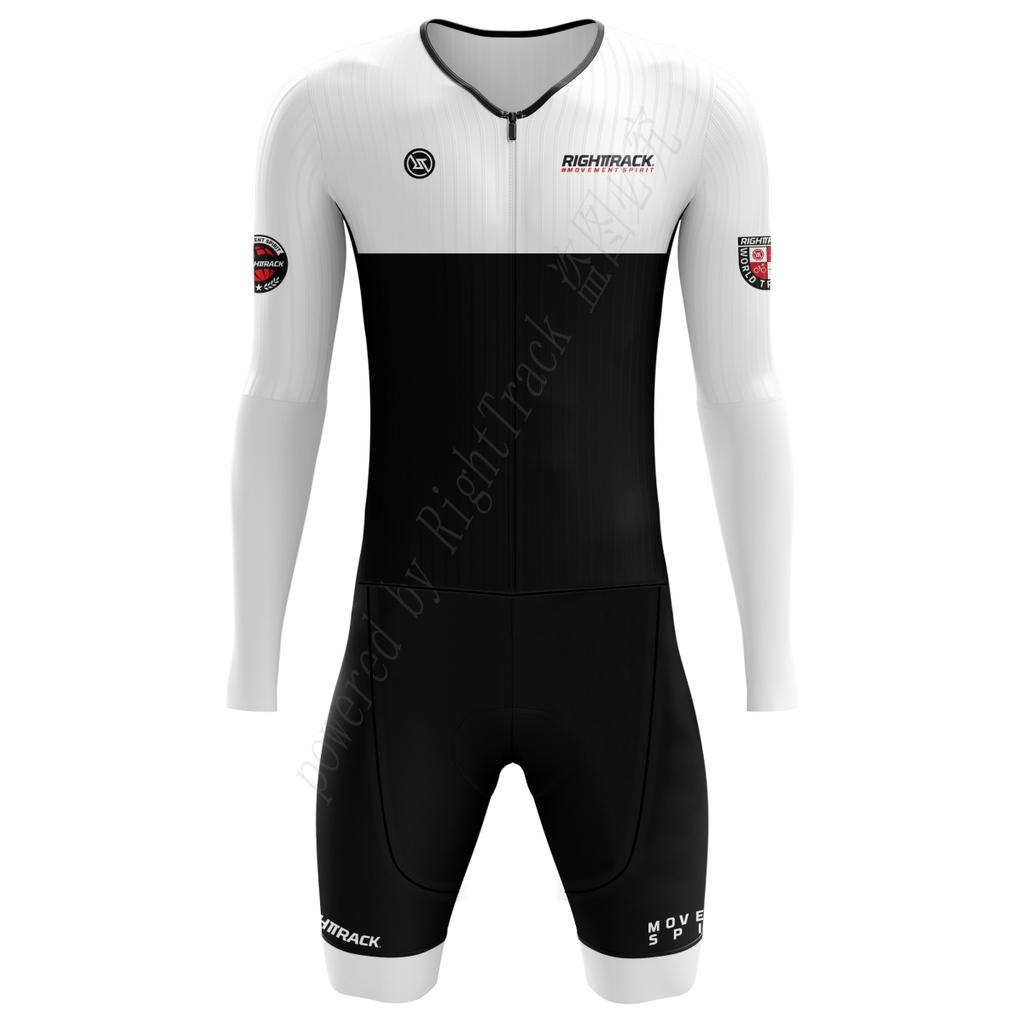 2026 MĘSKI Trisuit Mistrzostwa Świata w Triathlonie Długi Rękaw Skinsuit Pływanie Kolarstwo Bieganie Zawody Ubranie