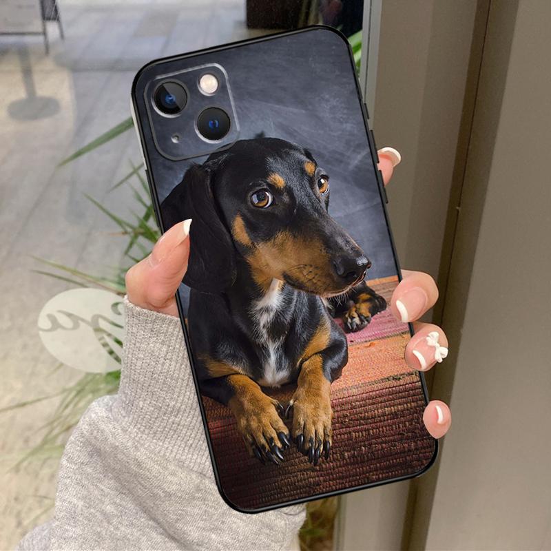 Dachshund Dog Phone Case For iPhone 12 11 13 14 15 16 Pro Max Mini X XS XR Plus Shockproof Cover