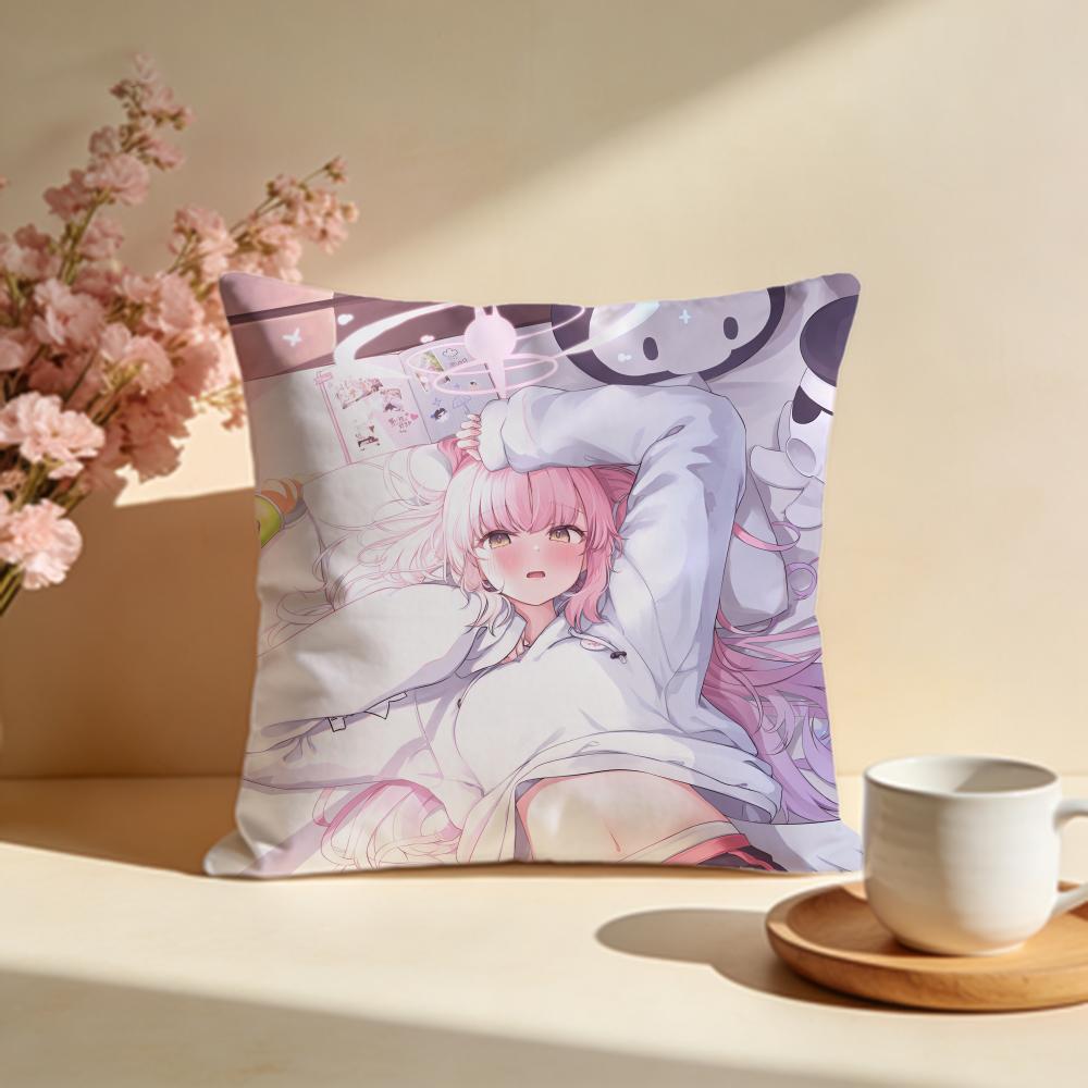 Trendy MMisono Mika Animeed Cushion Cover Stylish Washable Pillow Cover Ideal for Couch Bedroom Car Decoration
