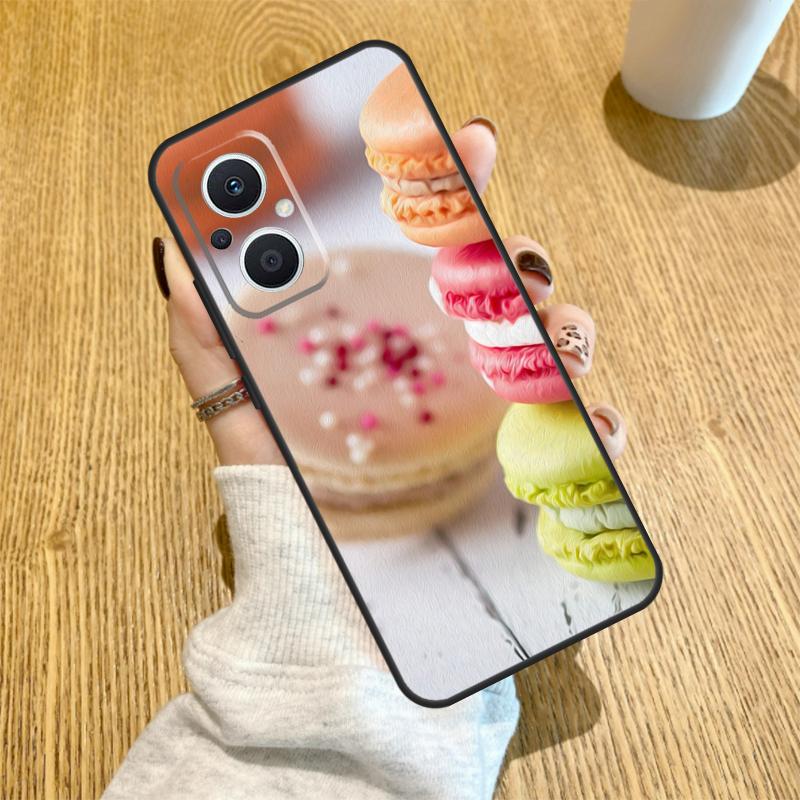 

Dessert ice Cream Macaron Food Funda For OPPO Reno 14 F 10 11 12 13 Pro 13F 12F 11F 7 8 Lite OPPO Find X6 X5 X8 X9 Pro Case OPPO Reno14 F