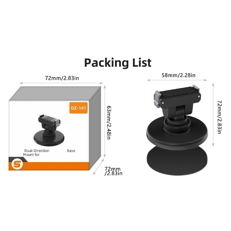 Quick Detach Magnetic Camera Base for Action 6 Sports Cameras Mount with 180Degree Rotations Standard 1/4Inch Hole Mount