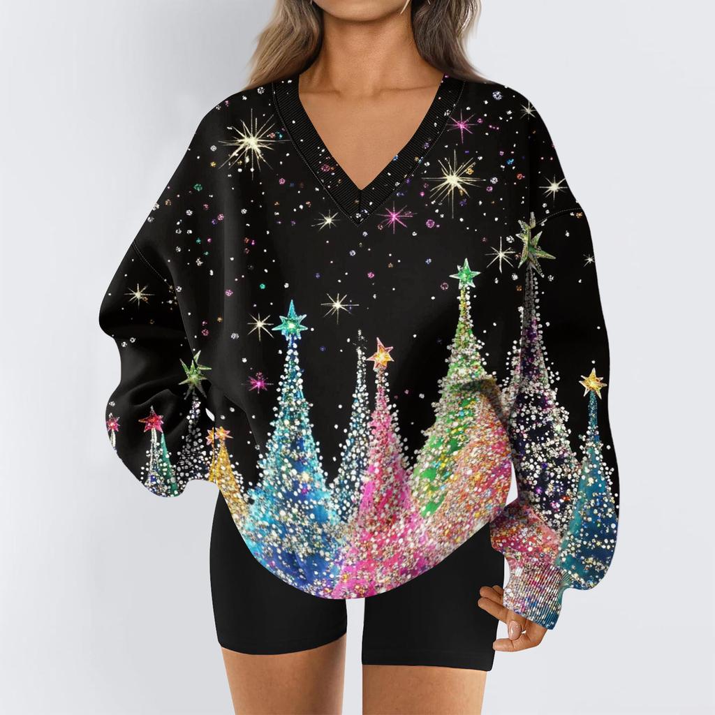 Dámská mikina sportovní flanelová mikina s dlouhým rukávem top ležérní mikina s výstřihem do V