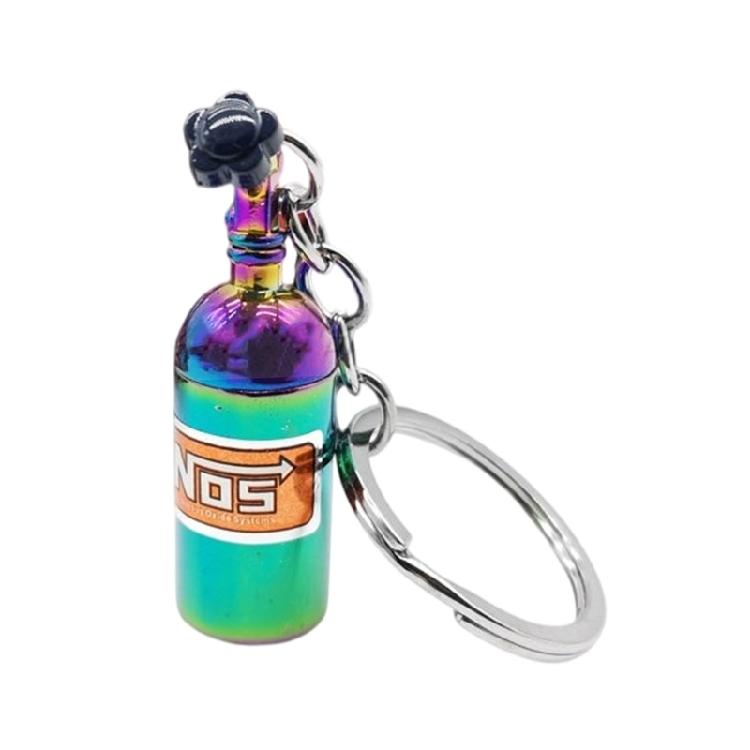 Car Enthusiast's Essential Gas Accelerators  Bottle Keyring With Fixed Chain Suitable for Daily Use & Shows