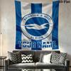 Custom Name Brighton&Hove Albion Wall Tapestry Aesthetic Wall Hanging Printed Fabric Blanket Decorative Tapestries for Bedroom Living Room Home Decor