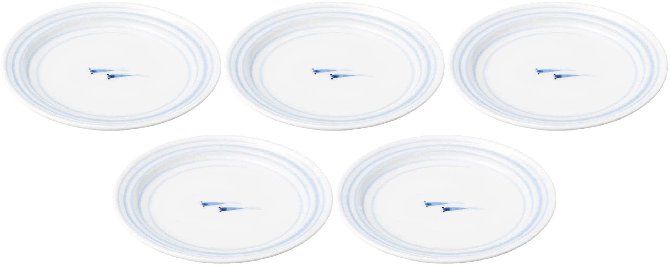 

Set of 5 Medaka rim small plate Small plate 3-inch (Arita ware) [9.2×1.2cm]