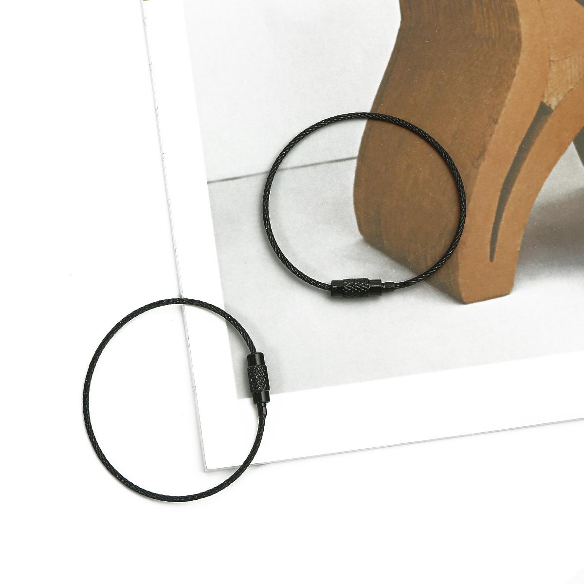 

2 шт., стальная проволока, окрашенное распылением кольцо для ключей для DIY браслета, изготовления ювелирных изделий, аксессуары для рукоделия 50mm 2pcs