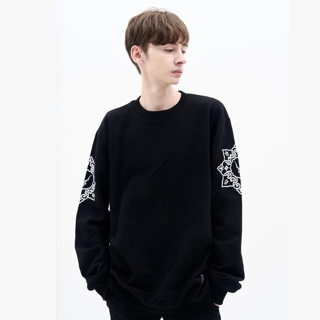 EIGHTVOLUME Ev 4 Mandala Oversized Sweatshirt (Black)