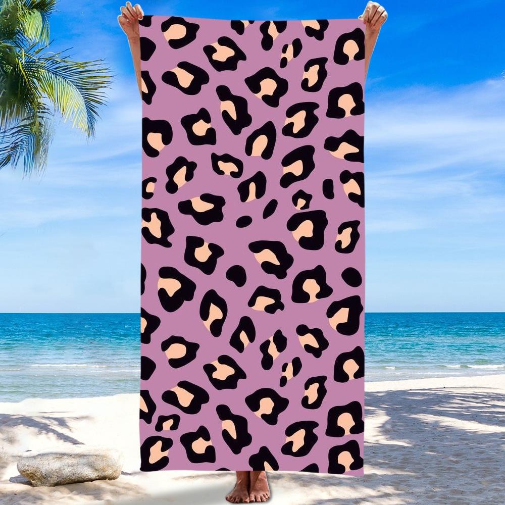 Summer Beach Towel Microfiber Quick Dry Bath Towel Leopard Print Watermelon Pineapple Flamingo Printed Travel
