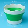 Foldable Silicone Brush Holder: Retractable, Portable, Multifunctional Bucket for Kids - Compact Art Wash Station.