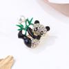 Panda Pearl Brooch Ethnic Style Cute Animal Pin Corsage Exquisite Hypoallergenic Luxury Enamel Long-lasting Color Accessory