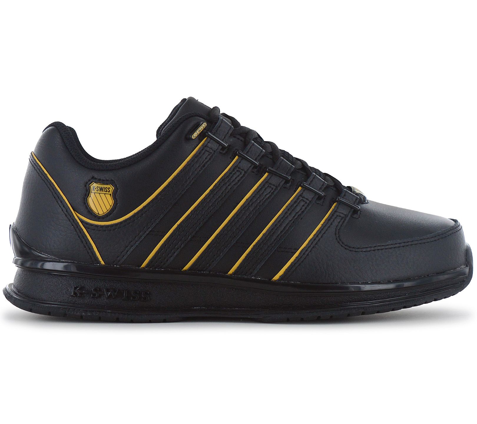 

K-Swiss RINZLER Кожаные - Мужские Кроссовки Обувь Черные 01235-071-M ОРИГИНАЛ EU 49 чёрный