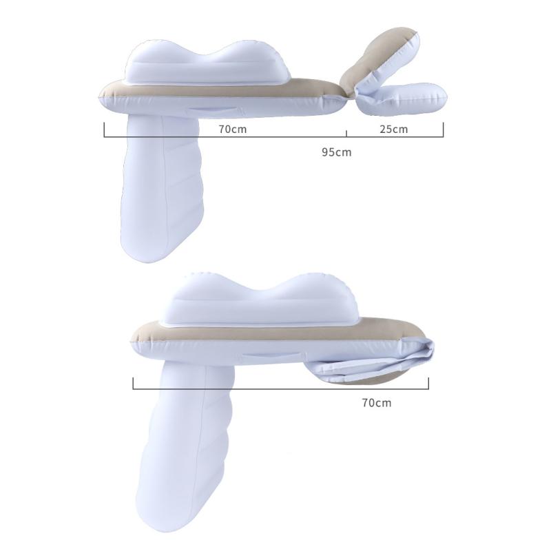 Aufblasbares Bett fürs Auto, Reisebett fürs Flugzeug, tragbares aufblasbares Bett für Hochgeschwindigkeitszüge, Beflockte Matratze aus PVC