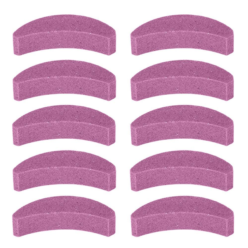 

10pcs Portable Chainsaw Sharpener Pink Replacement Chain Grinding Stone Crescent Chainsaw Teeth Sharpener Chainsaw Maintenance