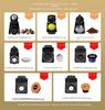 19-Bar Italian Capsule Coffee Machine for Home & Office