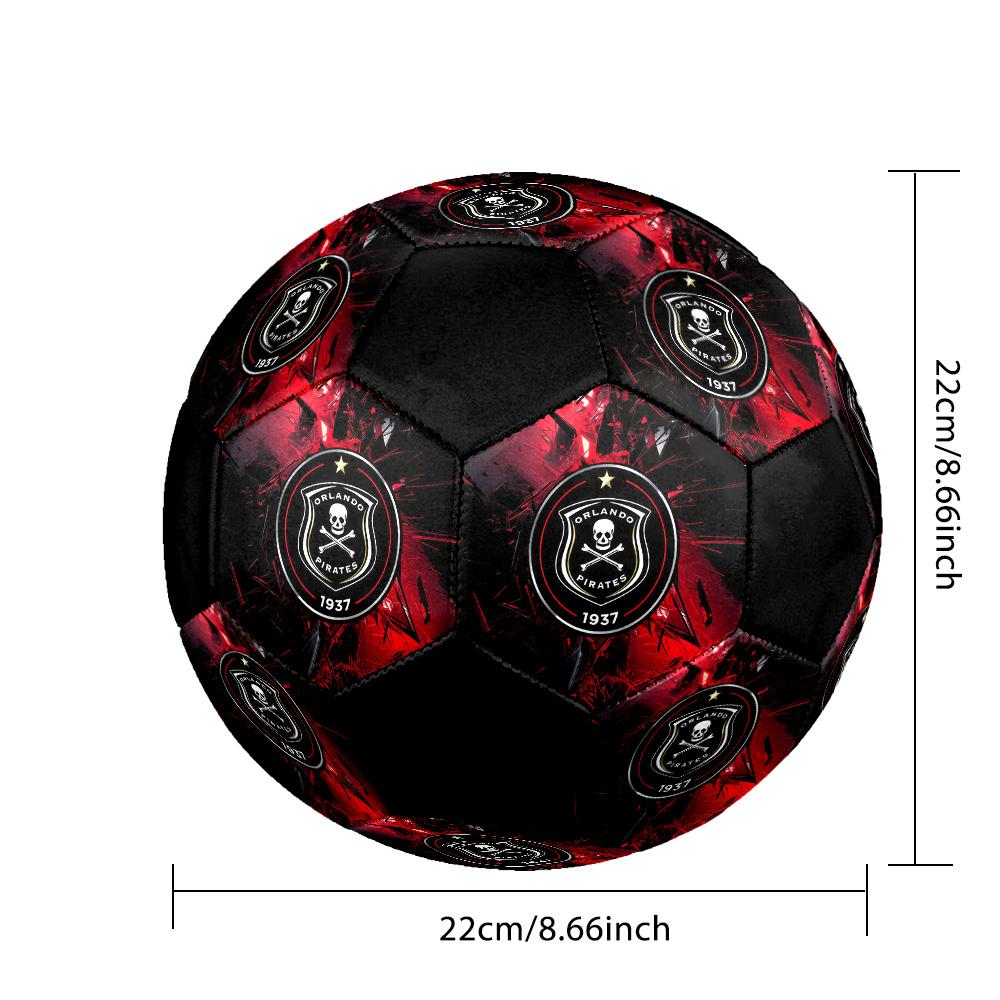 Orlando Pirates Soccer Ball Colorful All Ages Machine Stitched PVC Competition Ready Durable High-Bounce.SIZE5