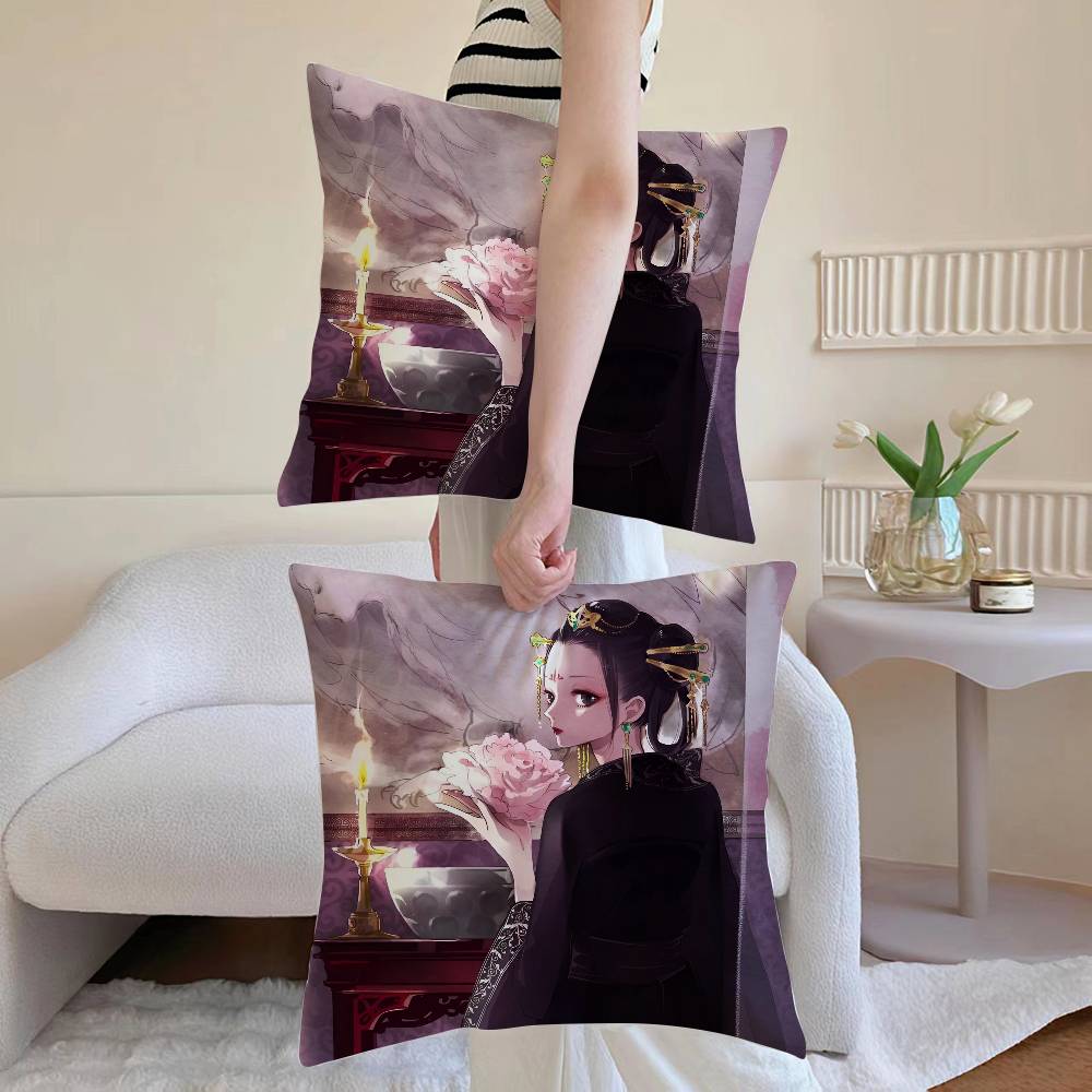 

Подушка Koukyuu no Karasu Наволочка Диван и Гостиная Декоративные Наволочки Пылезащитная и Клещезащитная Невидимая Молния 12x12Inch