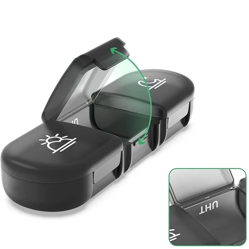 Krabička na pilulky Organizér na 7 dní 21 mřížek 3krát Jeden den Přenosné cestování s velkými přihrádkami na vitamíny Léky Rybí oleje