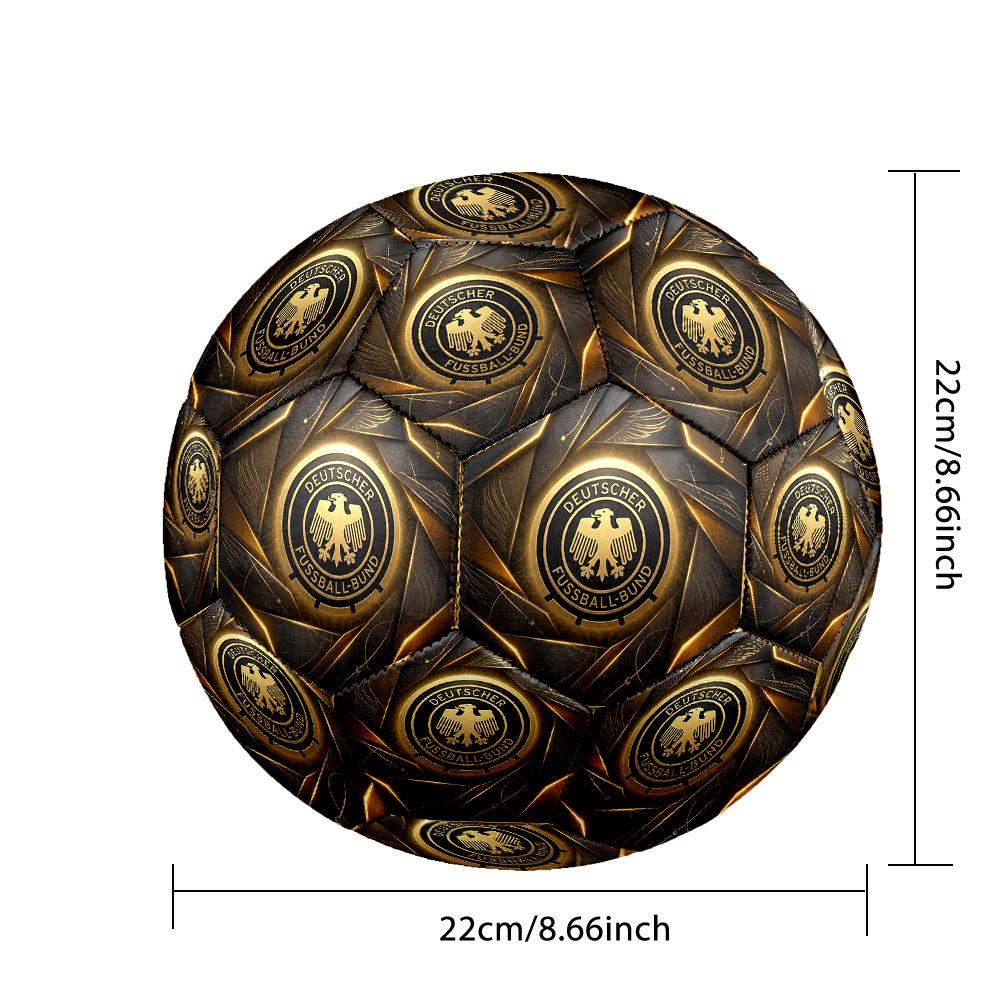Deutschland Fußball Bedruckt Größe 5 Fußball Ball Verschleißfest Standard Erwachsenen Trainingsfußball Fan Geschenk für Indoor Outdoor Spiel Sport