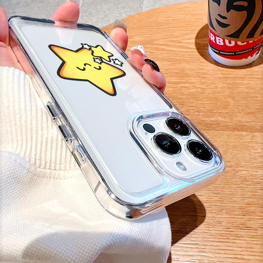 Smiling Cute Yellow Star Phone Case for Xiaomi Redmi Note 15 14 13 12 11 10 9 8 7 Pro Plus Soft Shockproof Protective Cover