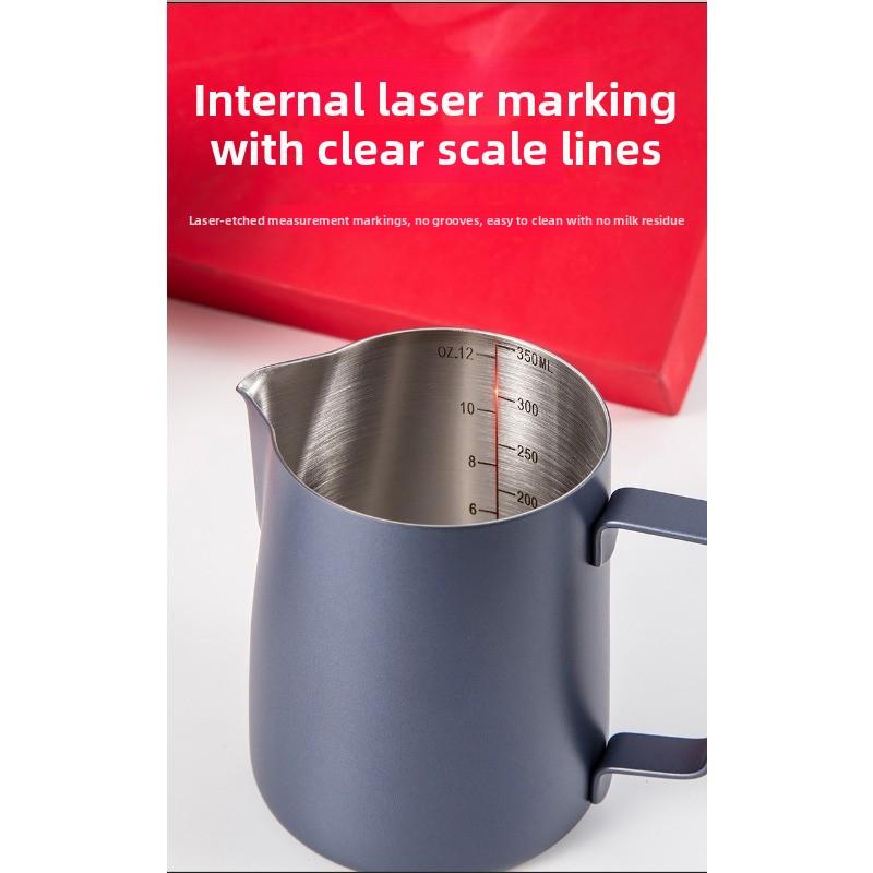 Sharp-mouthed Decorative Pitcher with Thickened 304 Stainless Steel Coffee Frothing Cup - Professional Coffee Machine Milk Frothing Cup