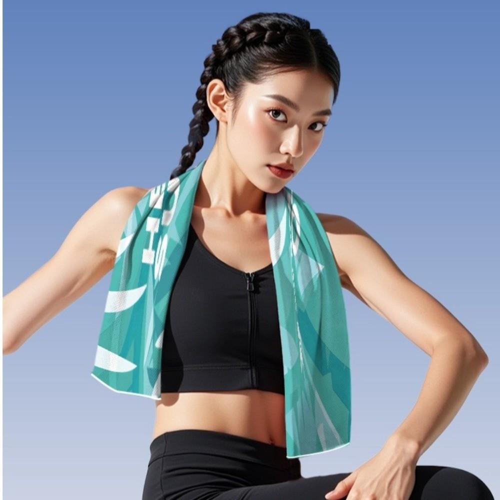 Soft Cold-feeling Towel Sweat-absorbent Microfiber Towel for Sports Fitness Yoga
