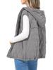 2024 Autumn/Winter Women's Hooded Cotton Vest Lightweight Gilet Warm Outerwear