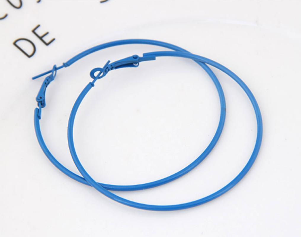 

Ювелирные изделия для ушей с допамином, модные персонализированные металлические флуоресцентные цветные простые серьги с пряжкой для ушей, женские серьги синий