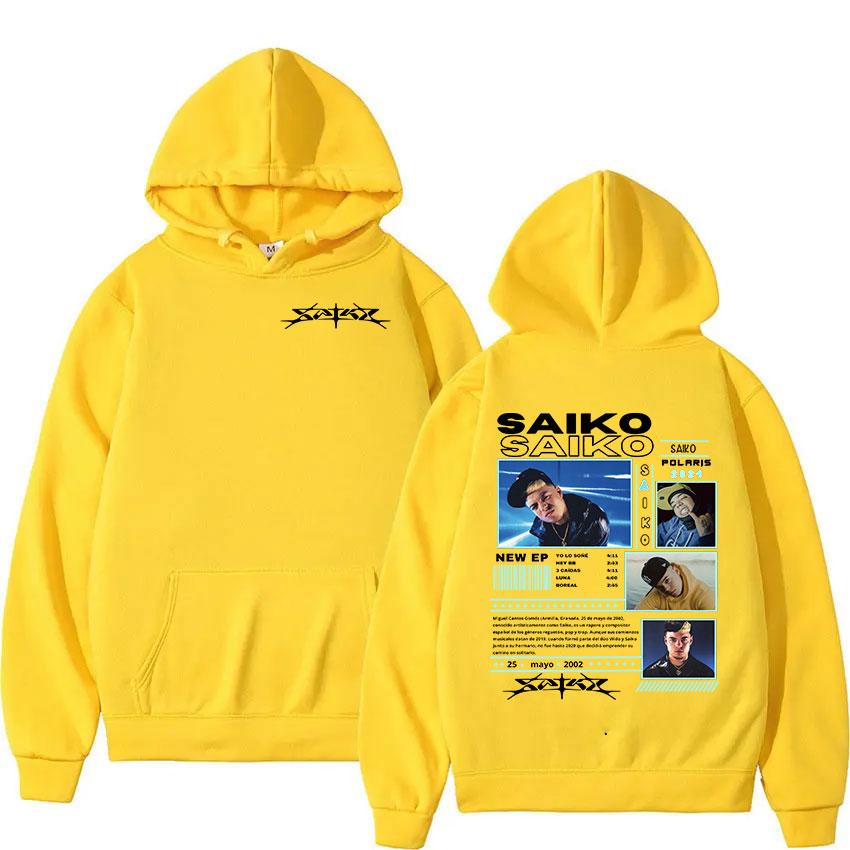 

Rapper SAIKO POL ARIS tour autumn and winter new men s hoodie retro long-sleeved fashion sweater Gothic hip-hop style hoodie 3XL