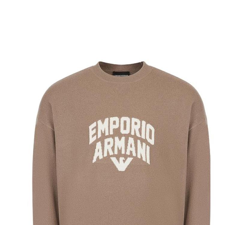 EMPORIO ARMANI Sweaters Men's Oats Brown Crew Neck Moderate Other 3R1MXA-1MDXZ-0144