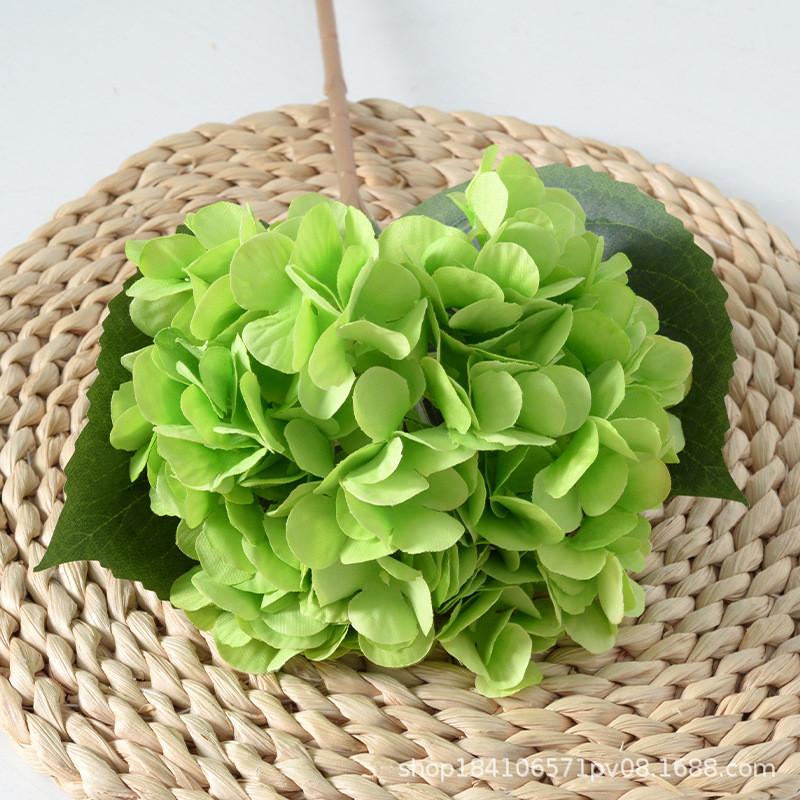 Simulated Hydrangea Single Flower With Leaf Home Wedding Hall Decoration Prop