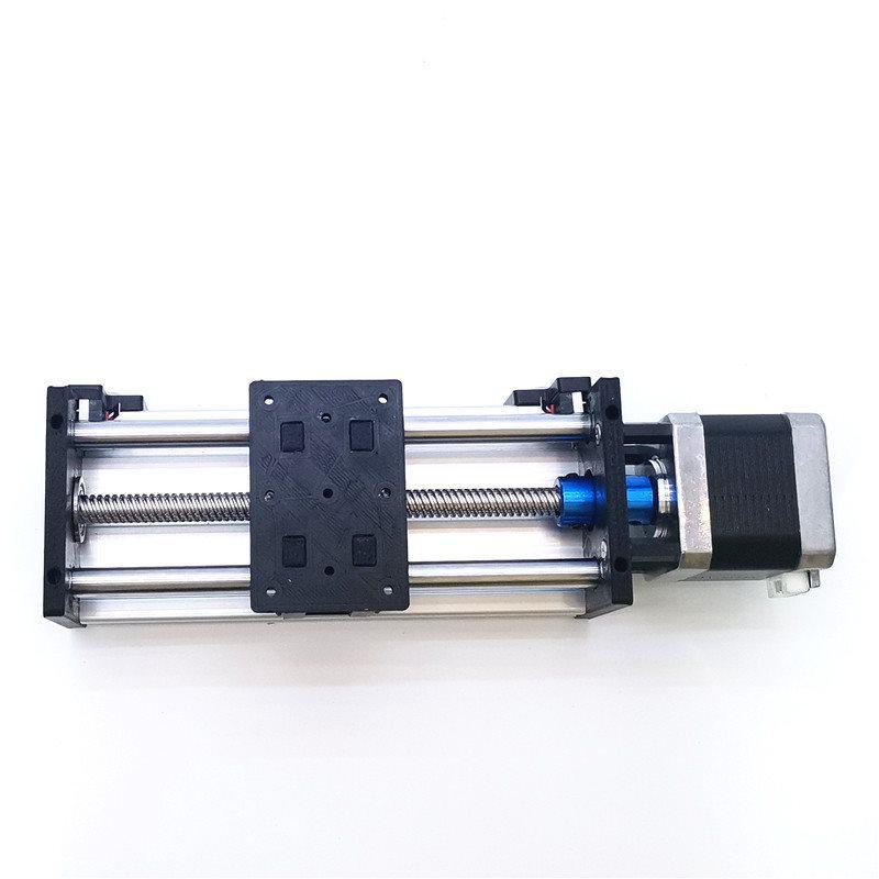 DIY Linear Slide Rail Stepper Motor Module with Dual Optical Axis Screw Rod for Bidirectional Motion