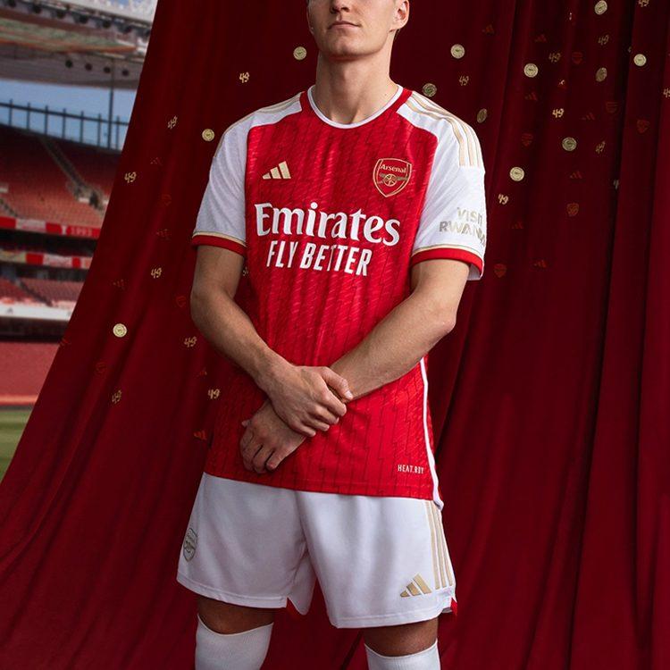 Adidas Arsenal 23/24 HOME AUTHENTIC Soccer Jersey Player Edition Men's Red HR6931