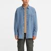 Levis SS22 Cool Series Button-Down Solid Color Denim Long Sleeve Shirt Men Shirts Blue A1915-0001
