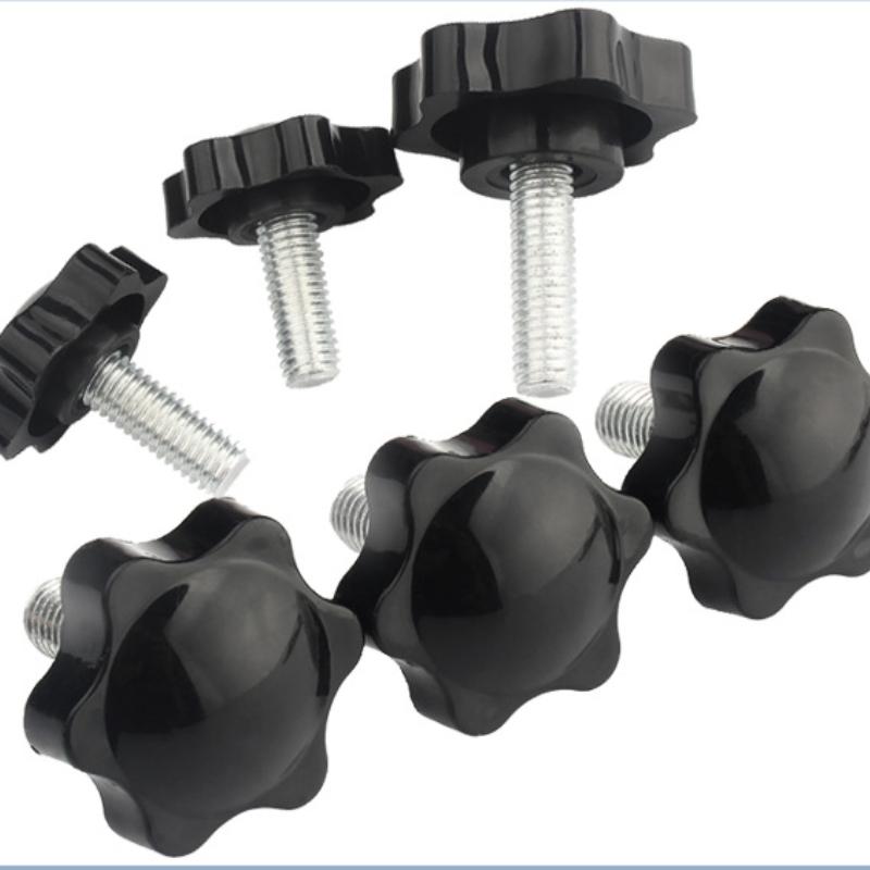 6/12 Stück M4x10mm Gewinde Rändelschraube Kohlenstoffstahl Klemmknöpfe Griff Rändelschraube Befestigung Rändelschraube Monitorschrauben